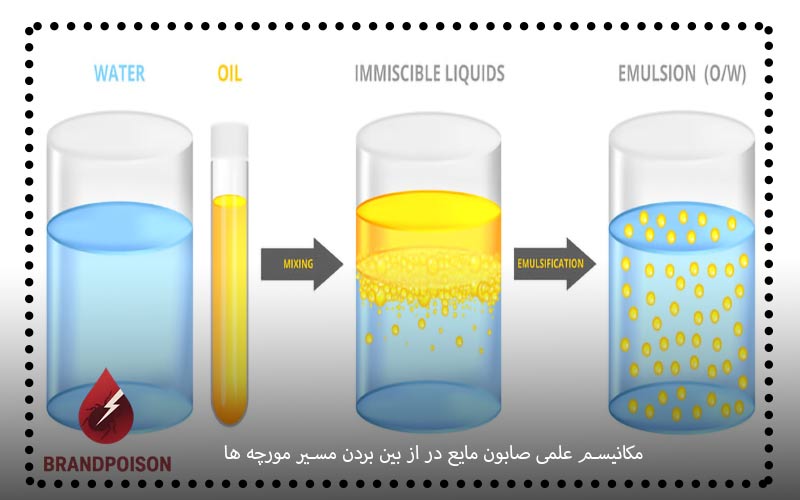 مکانیسم علمی صابون مایع در از بین بردن مسیر مورچه ها