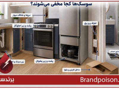 مخفی گاه و لانه سوسک ها در خانه